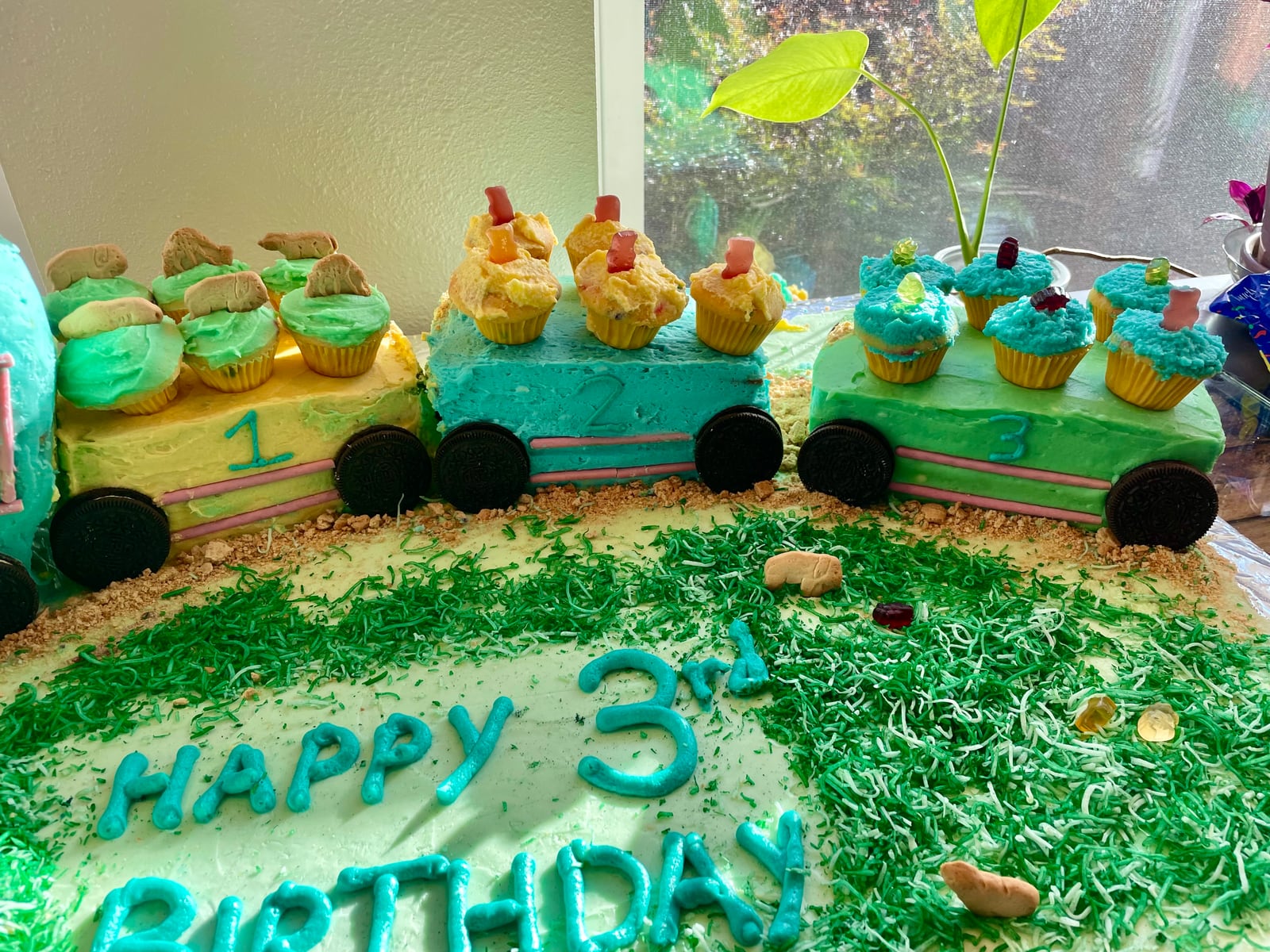 Birthday train cake