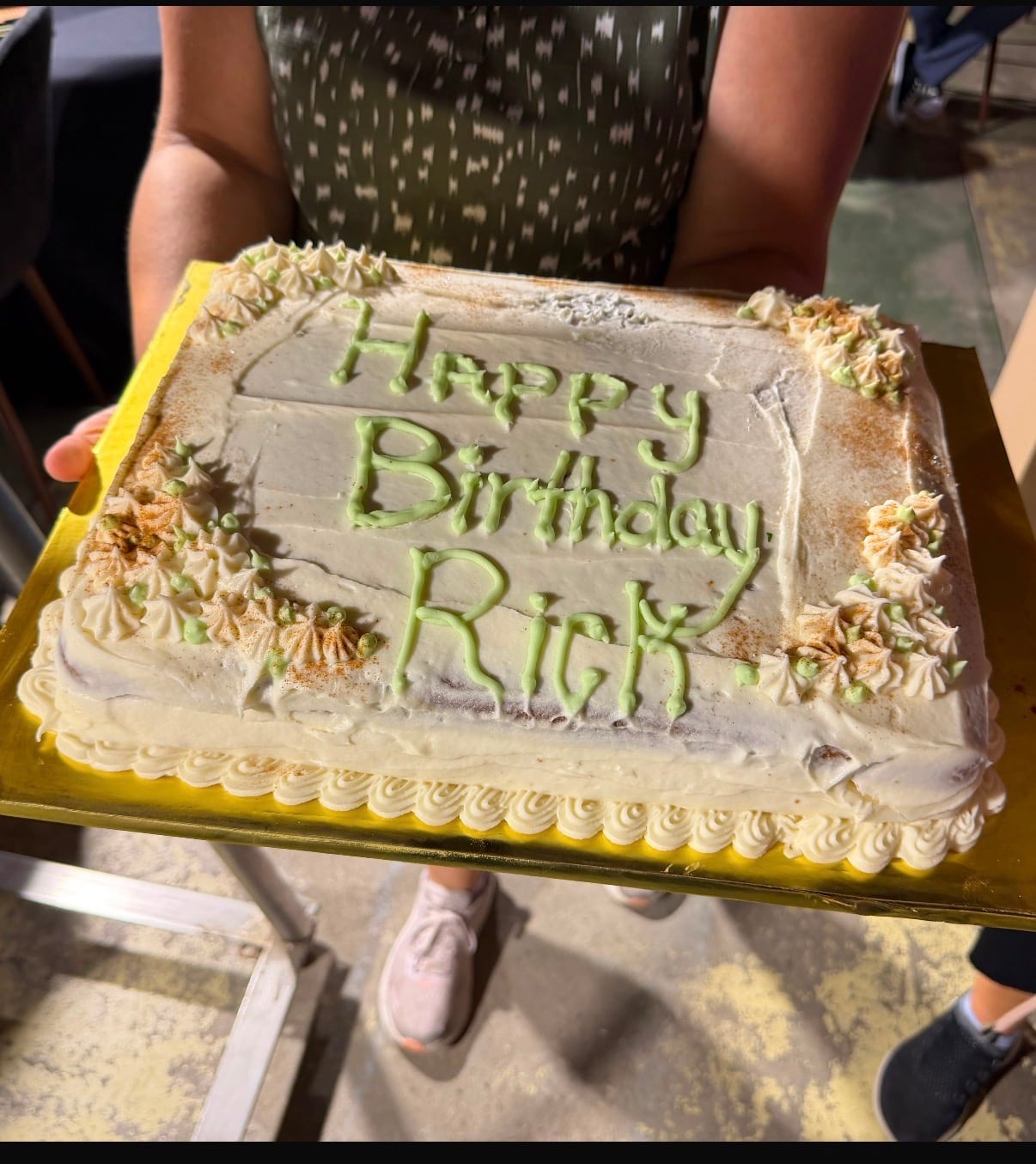 Birthday spice sheet cake