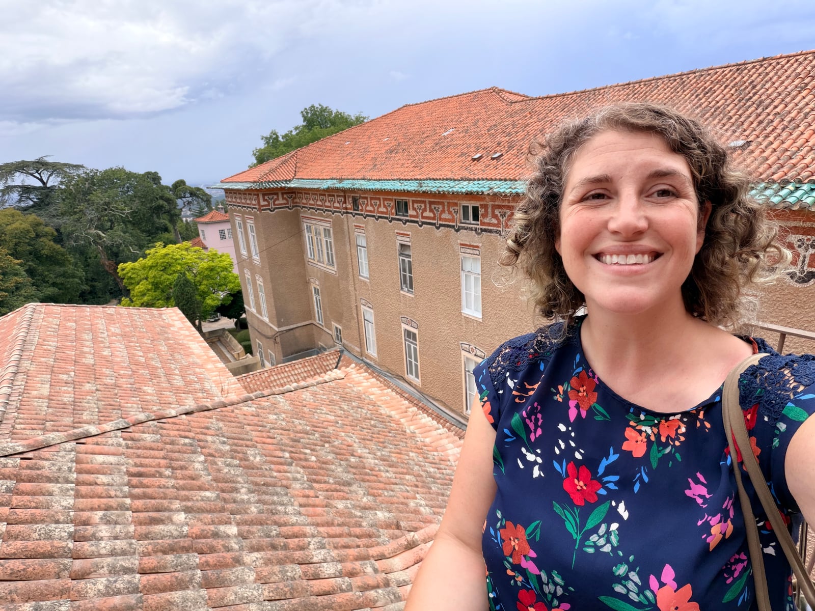 Above the red rooftops