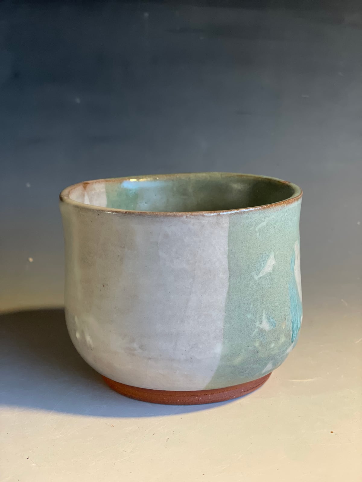 Two-tone celadon cup