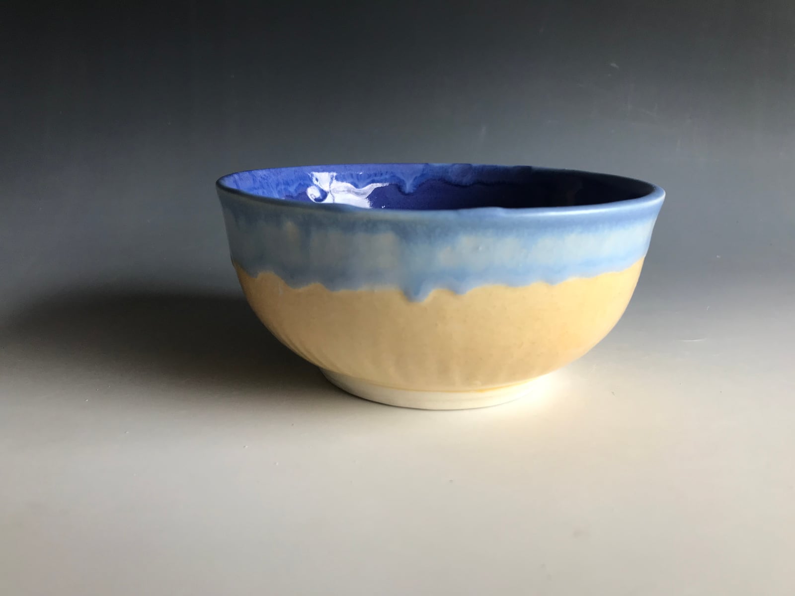 Cobalt-lined bowl