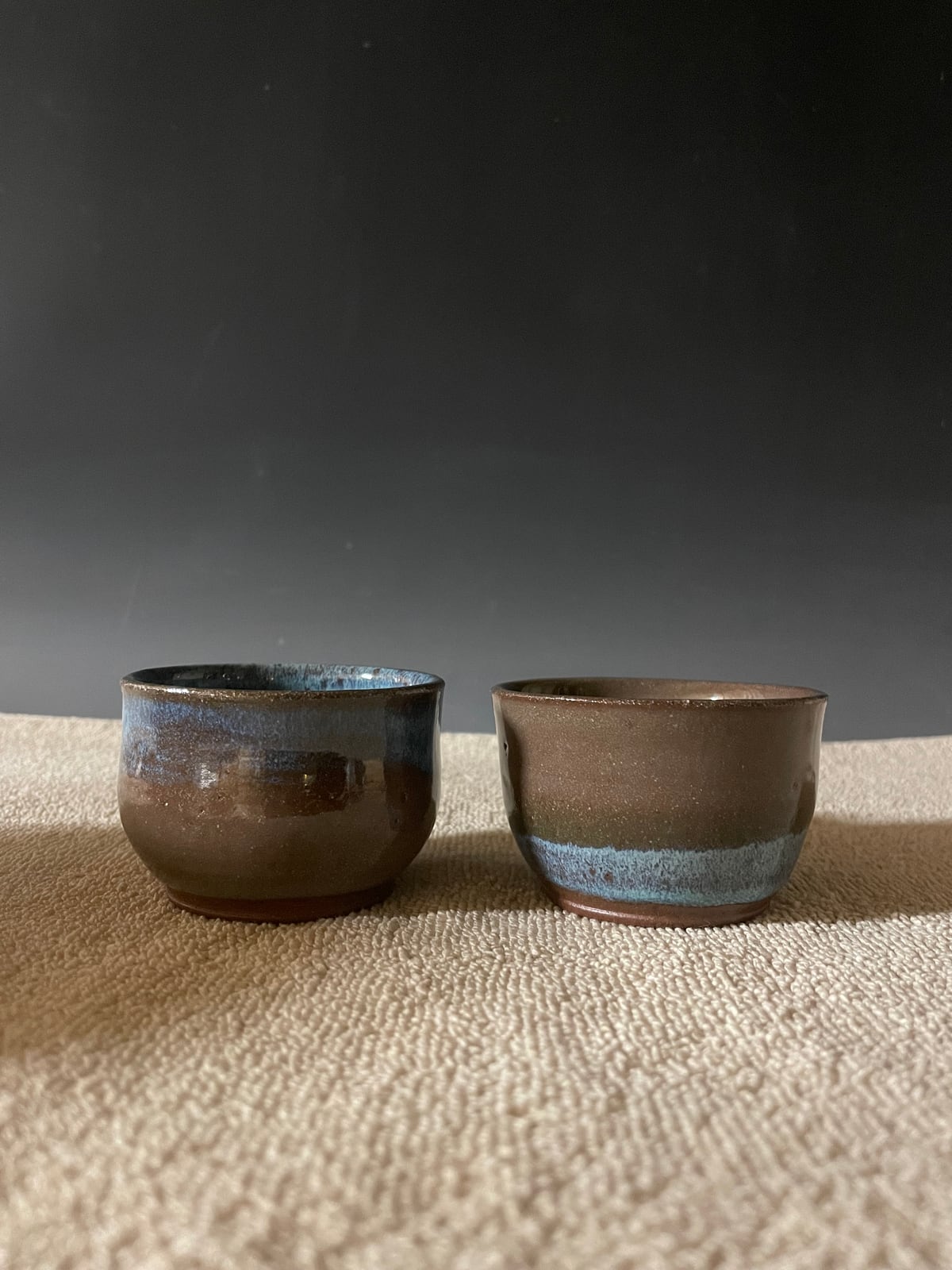 Pair of blue-banded cups
