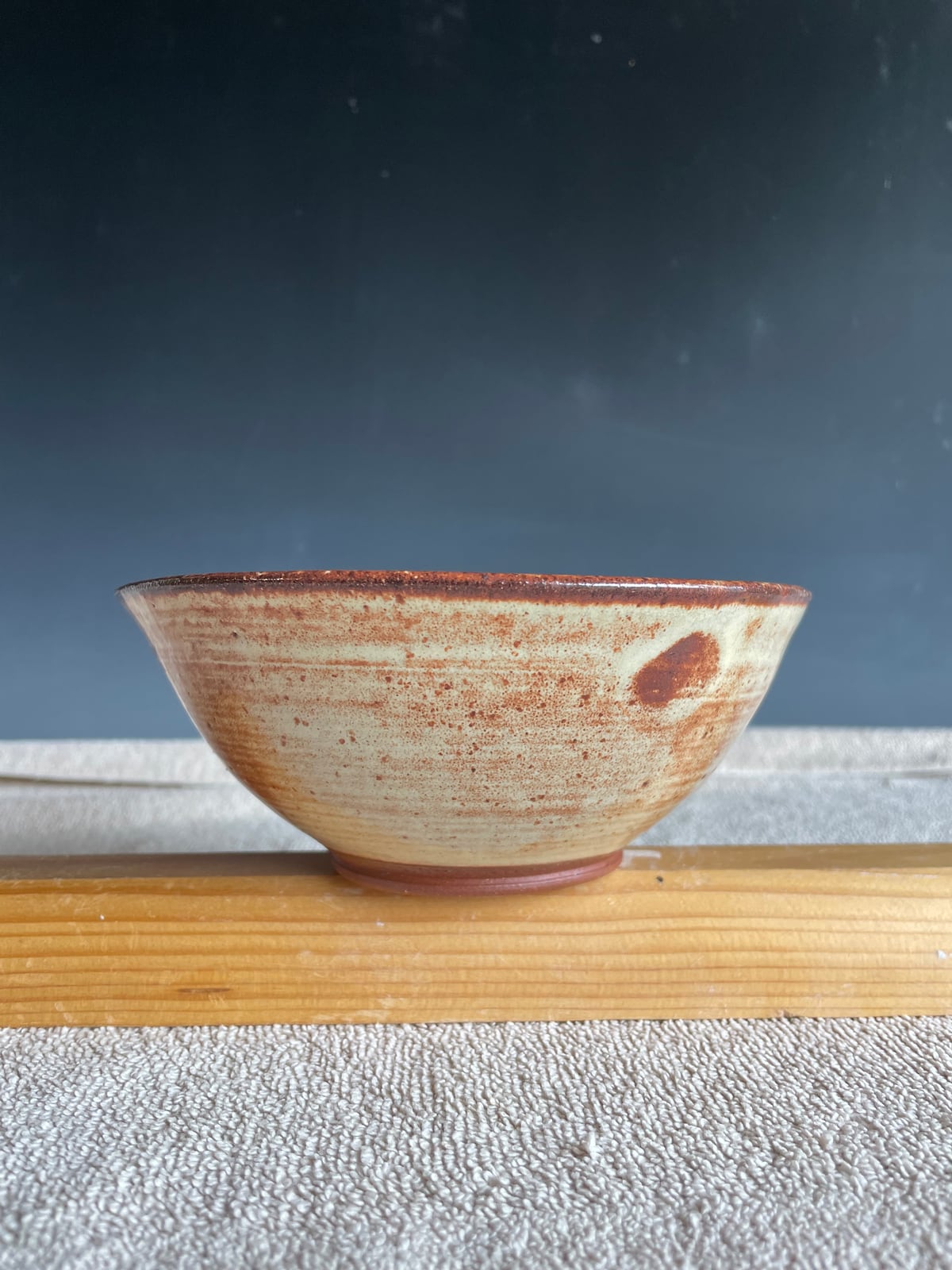 Rust-speckled bowl
