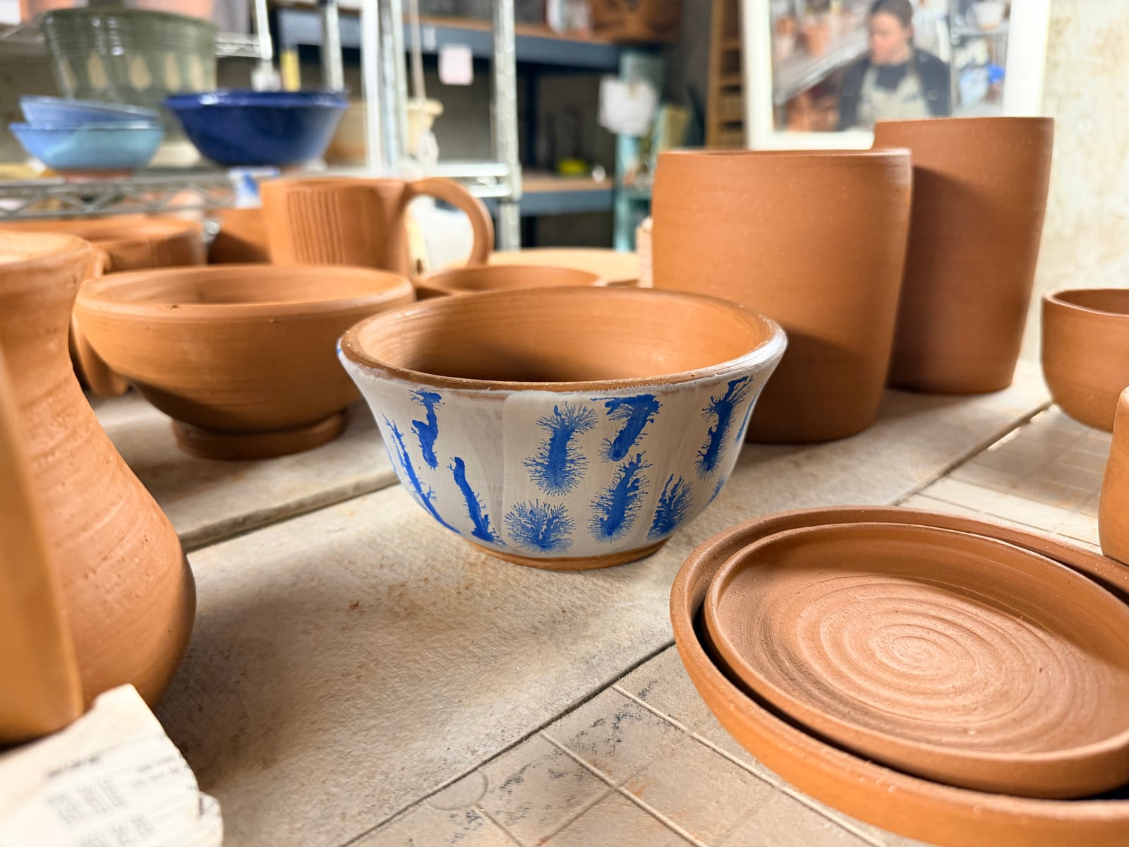Fern bowl among the terracotta