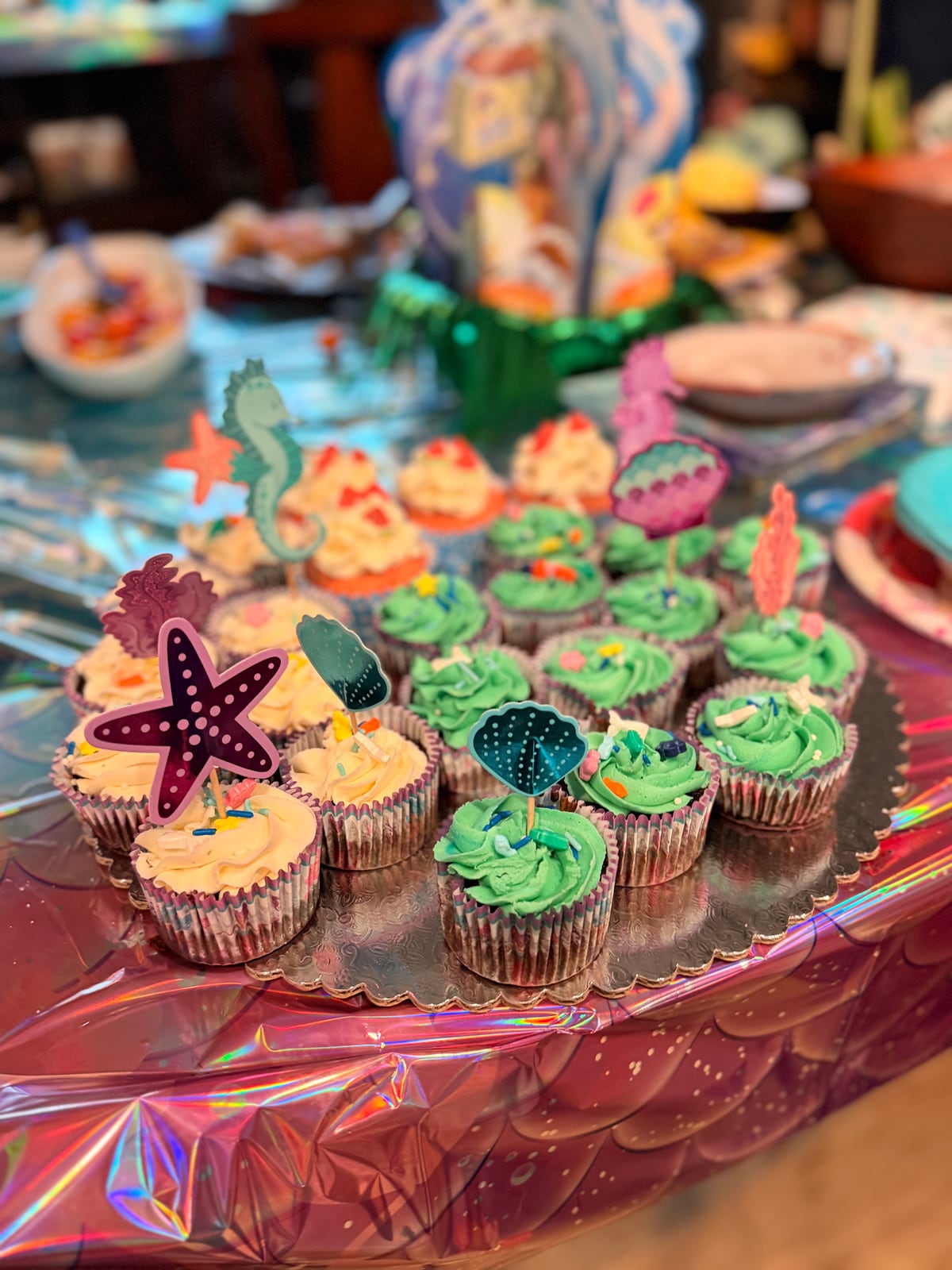 Mermaid party cupcakes