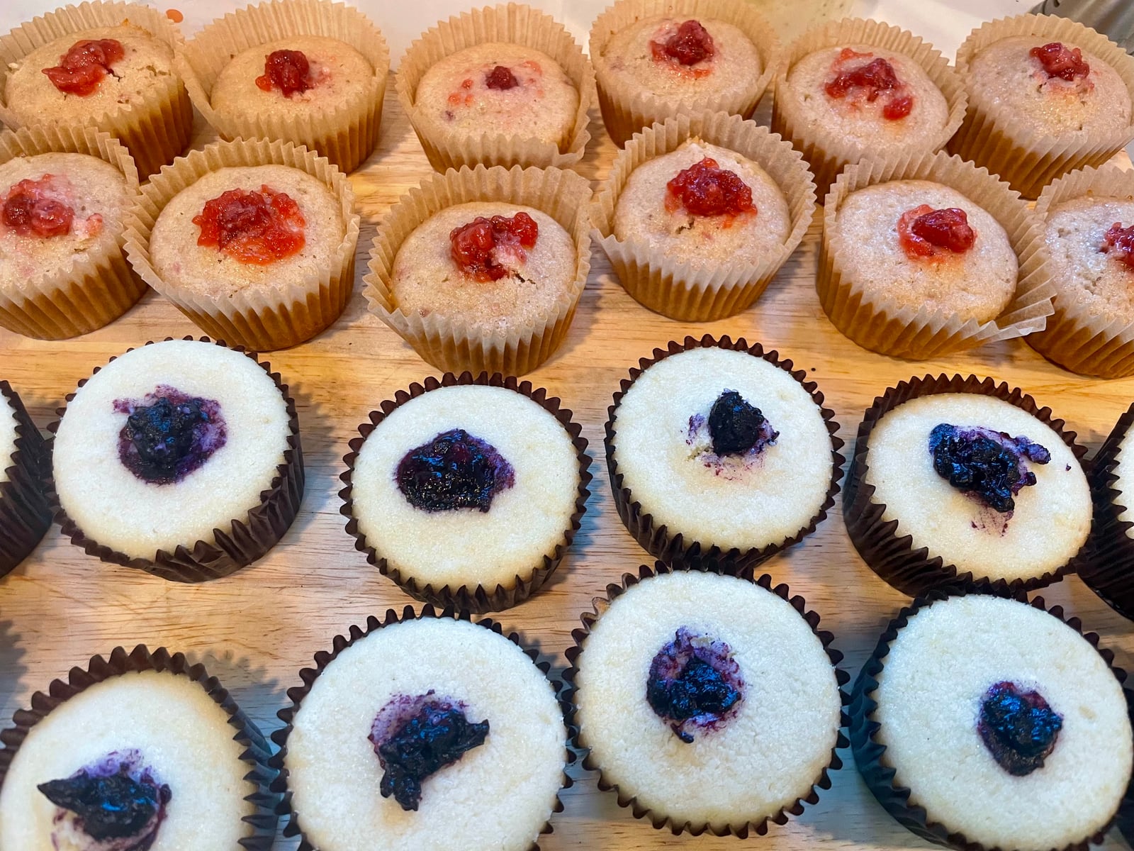 Berry-filled cupcakes