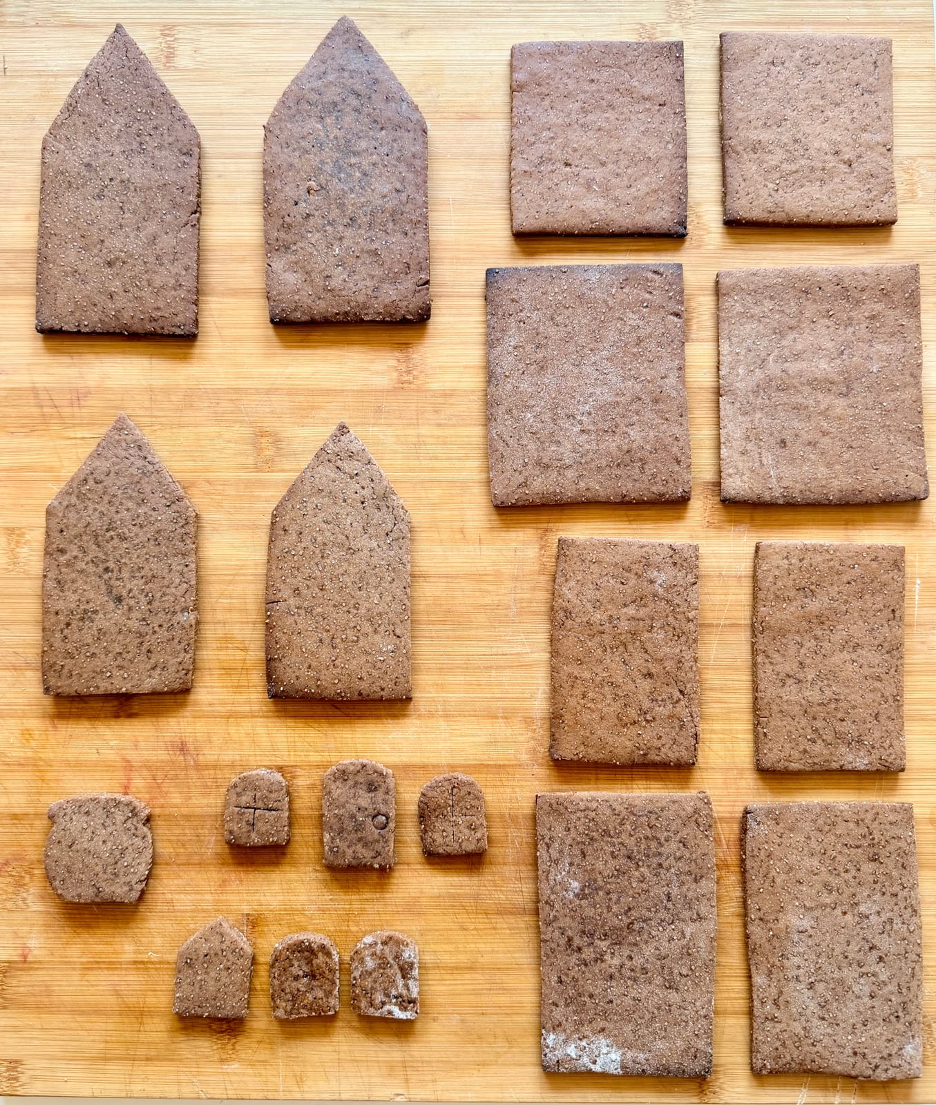 Gingerbread walls, ready to build