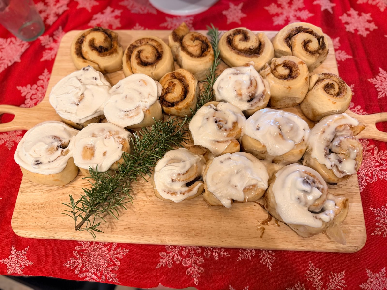 Iced cinnamon rolls