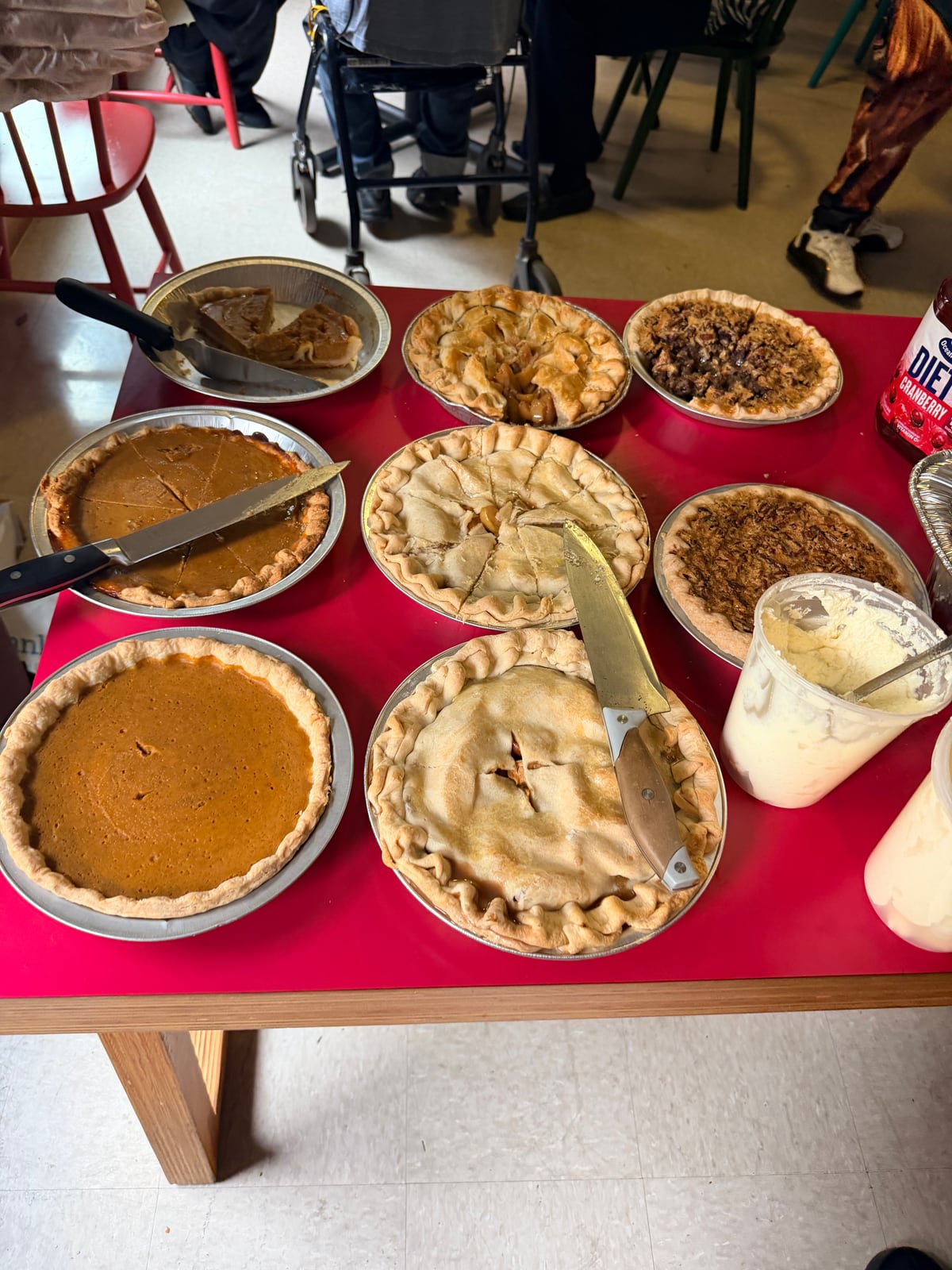 Thanksgiving pie spread