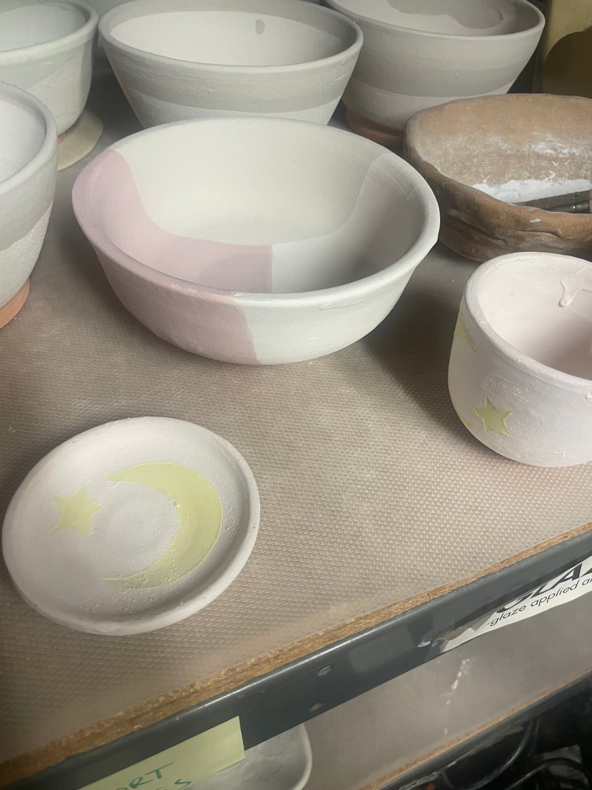 Waiting on the kiln shelf